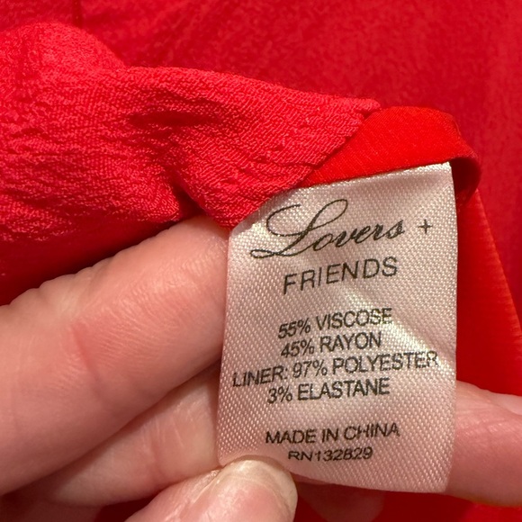 Lovers + Friends Red Rays of Gold Cold Shoulder Off the Shoulder Top size M EUC - Picture 8 of 10